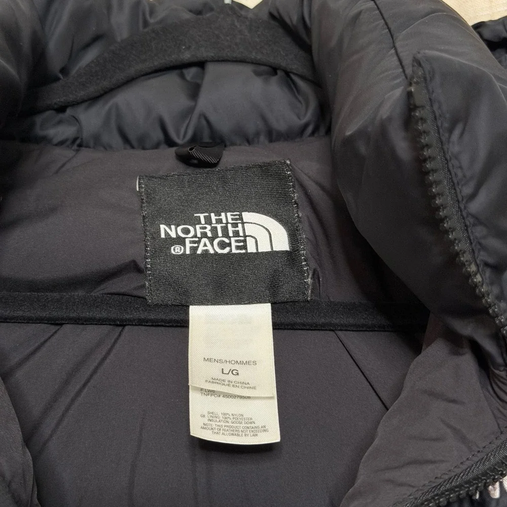 Vintage North Face Nuptse 700 Down Puffer Vest Packable Hood Men's Large Black